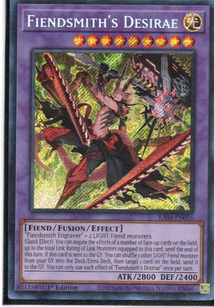 Fiendsmith's Desirae RA04-EN056 Secret rare