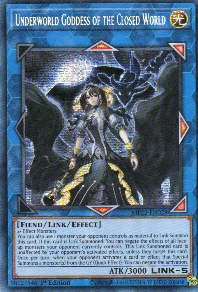 Underworld Goddess of the Closed World MP22-EN028 Secret rare