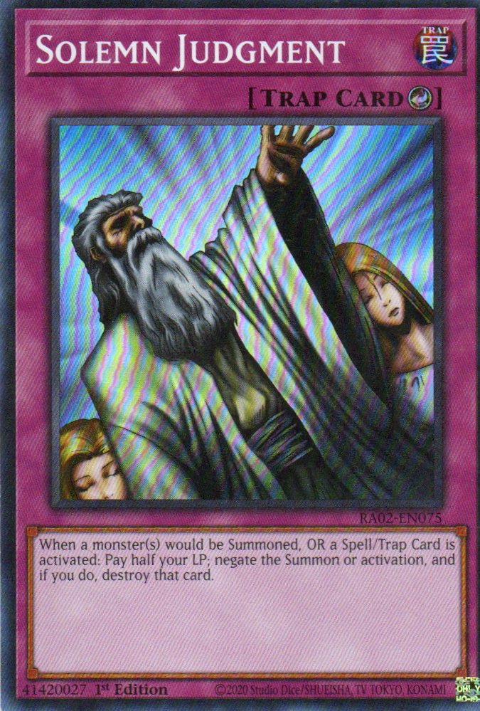 Solemn Judgment RA02-EN075 Super rare