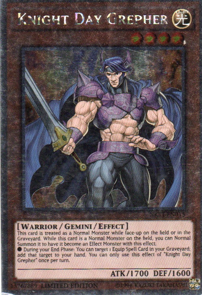 Knight Day Grepher NKRT-EN015 Platinum rare