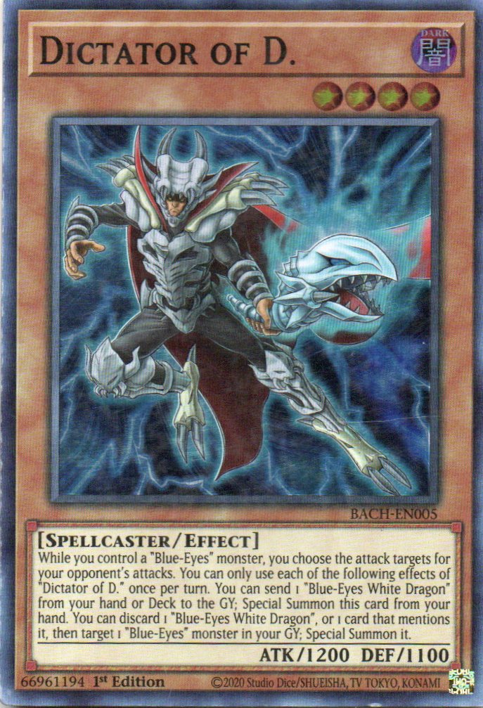 Dictador of D. BACH-EN005 Super rare