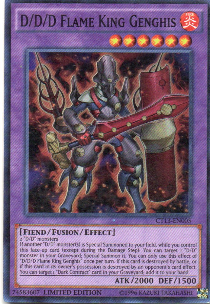 D/D/D Flame King Genghis CT13-EN005 Super rare