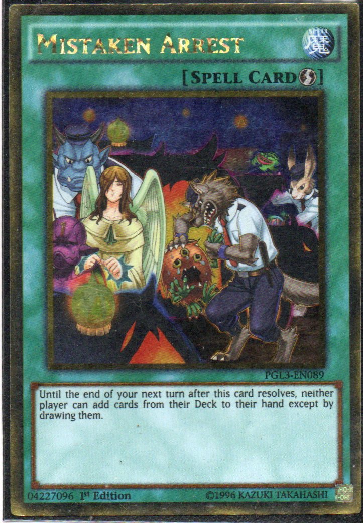 Mistaken Arrest PGL3-EN089 Gold rare