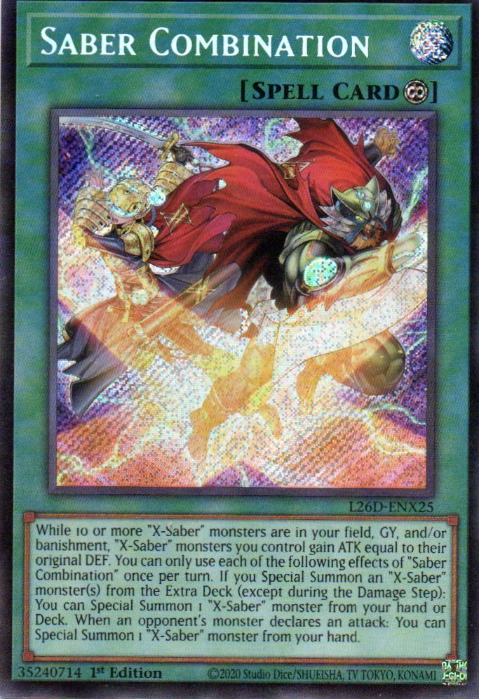 Saber Combination L26D-ENX25 Secret rare