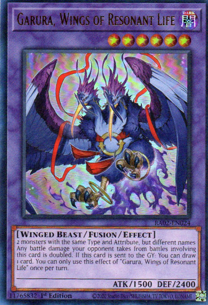Garura, Wings of Resonant Life RA02-EN024 Ultra rare