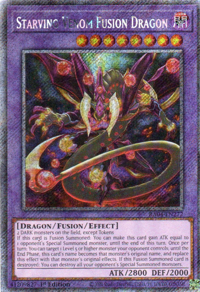 Starving Venom Fusion Dragon RA04-EN272 Platinum rare