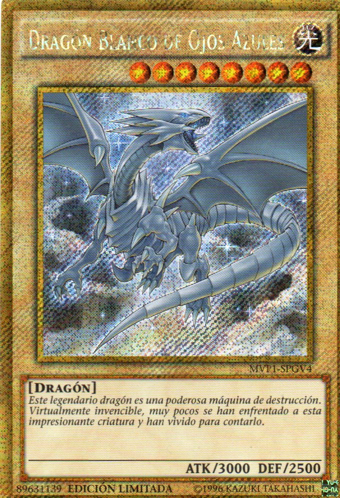 Dragon Blanco de Ojos Azules MVP1-SPGV4 Gold rare