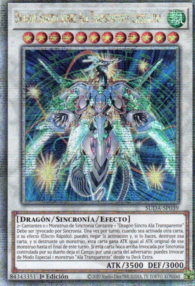 Dragon Sincro Sobre Ala Transparente Cristalina SUDA-SP039 Quarter rare