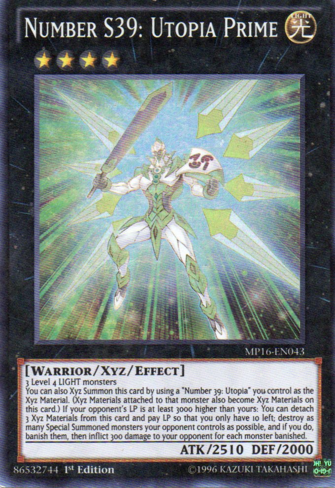 Number S39: Utopia Prime MP16-EN043 Super rare
