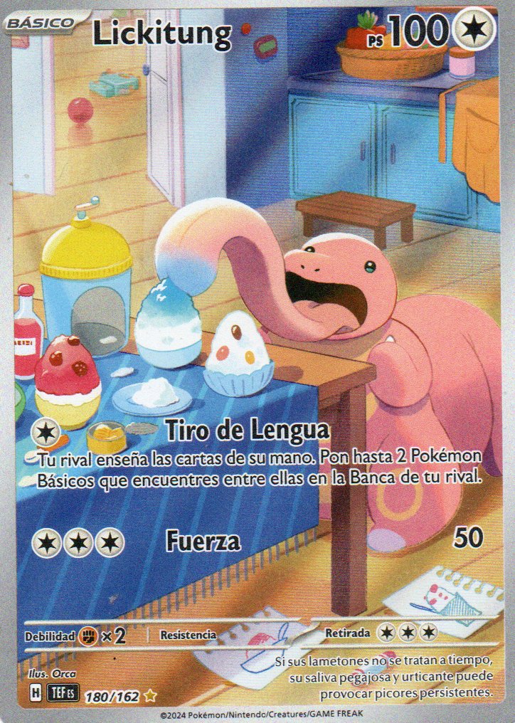 Lickitung 180 Illustration rare Español