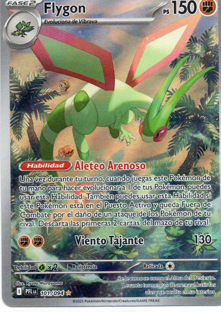 Flygon 101 Illustration rare Español