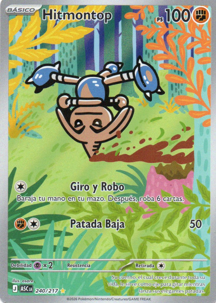 Hitmontop 240 Illustration rare Español
