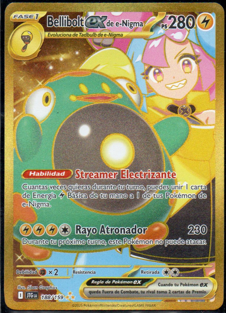 Bellibolt ex de E-nigma 188 Hyper rare Español