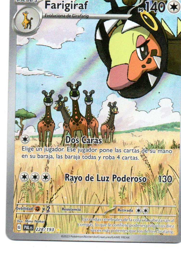 Farigiraf 228 Illustration rare Español