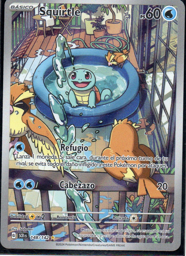 Squirtle 148 Illustration rare Español