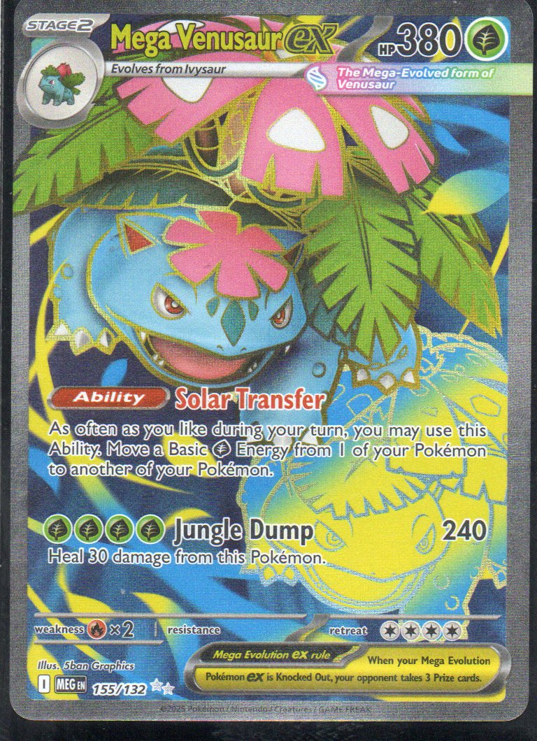 Mega Venusaur ex 155 Ultra rare Ingles
