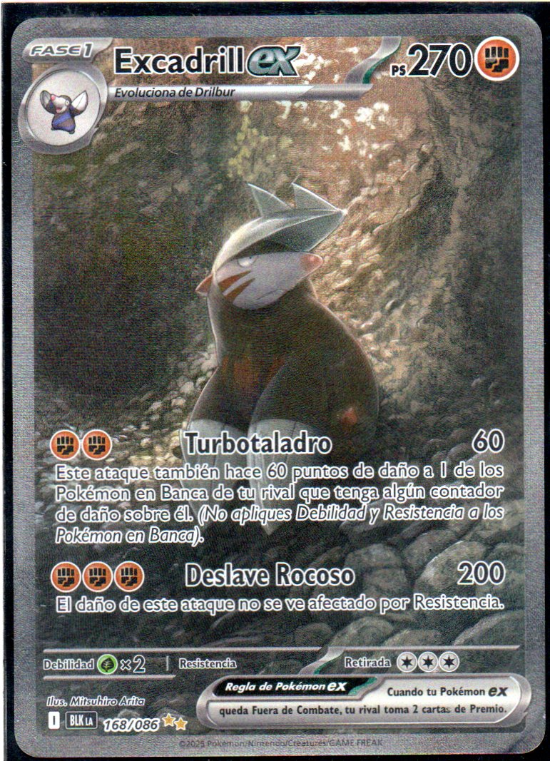Excadrill ex 168 Special Illustration rare Español