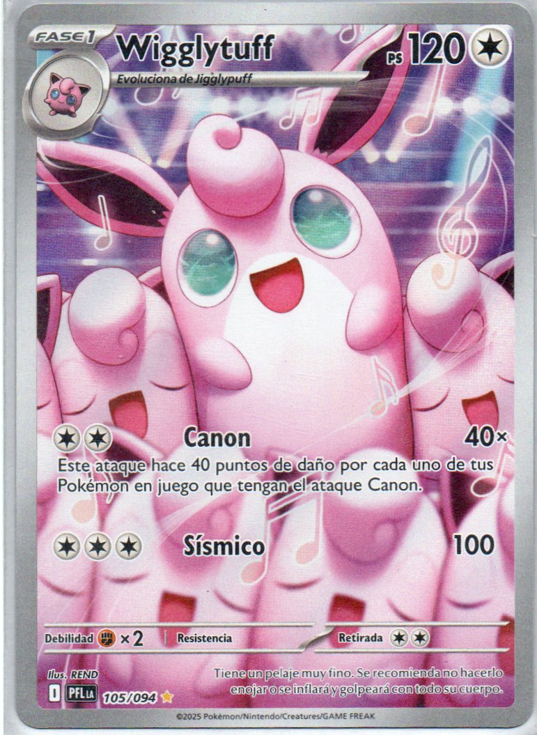 Wigglytuff 105 Illustration rare Español