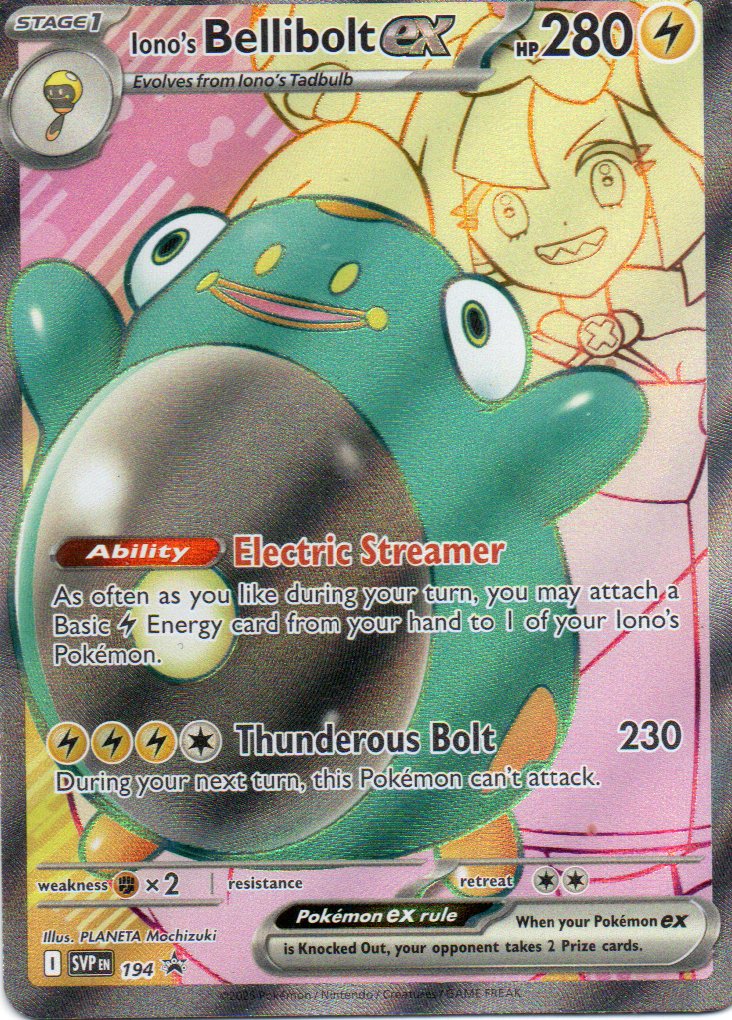 Iono's Bellibolt ex 194 Promo Ingles