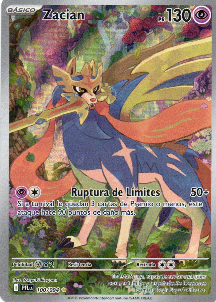 Zacian 100 Illustration rare Español