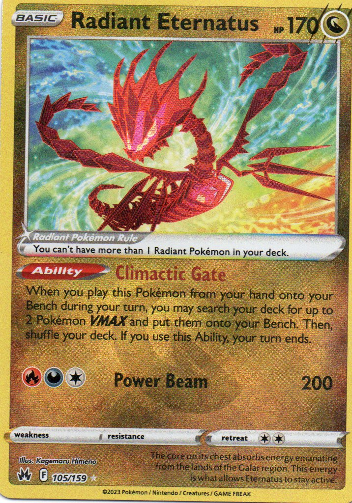 Radiant Eternatus 105 Radiant rare Ingles