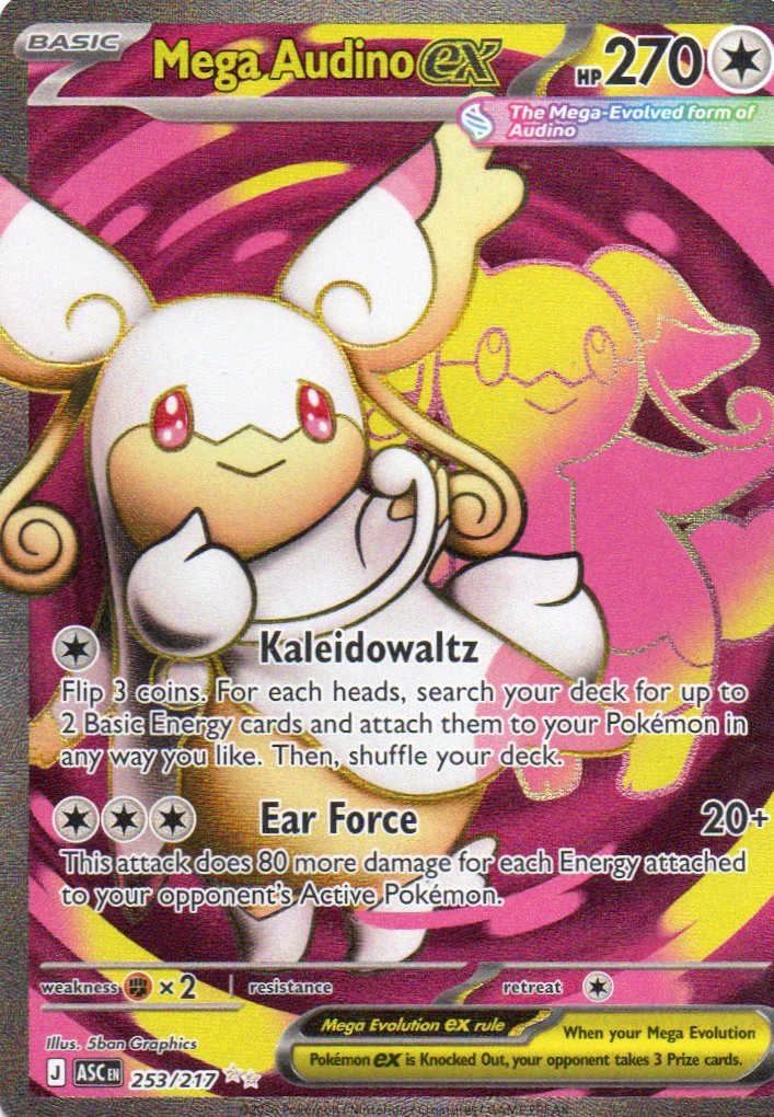 Mega Audino ex 253 ultra rare Ingles