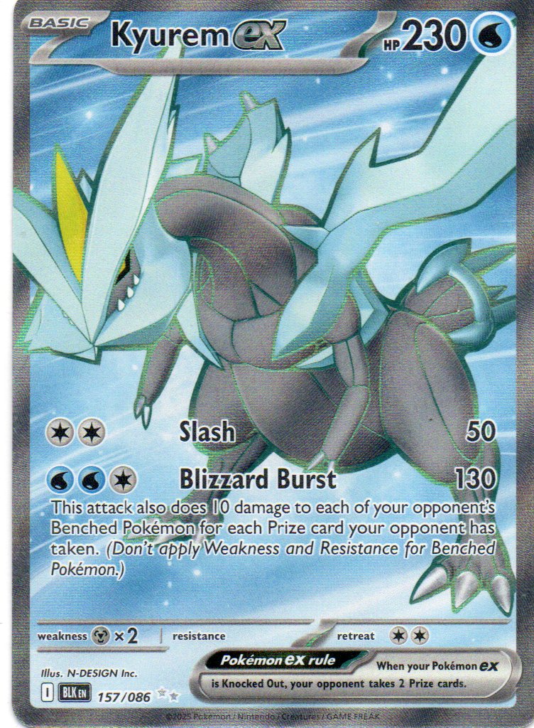 Kyurem ex 157 Ultra rare Ingles