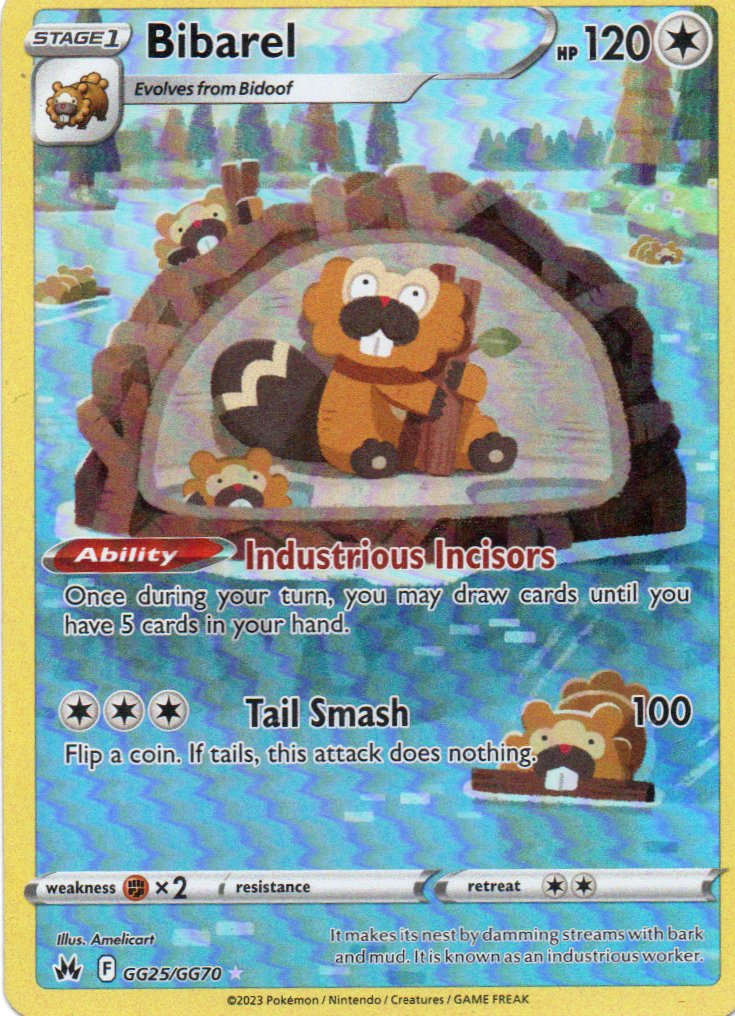 Bibarel GG25 Ultra rare Ingles