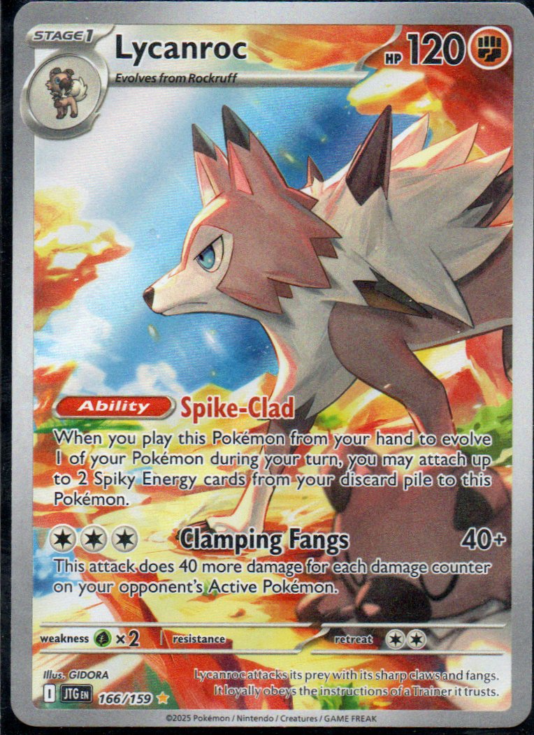Lycanroc 166 Illustration rare Ingles