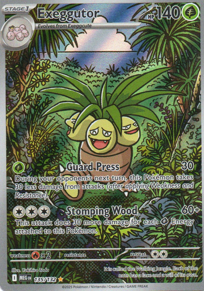 Exeggutor 135 Illustration rare Ingles