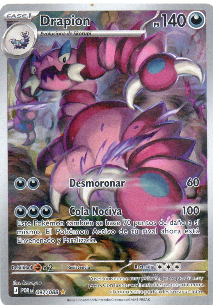 Drapion 97 Illustration rare Español