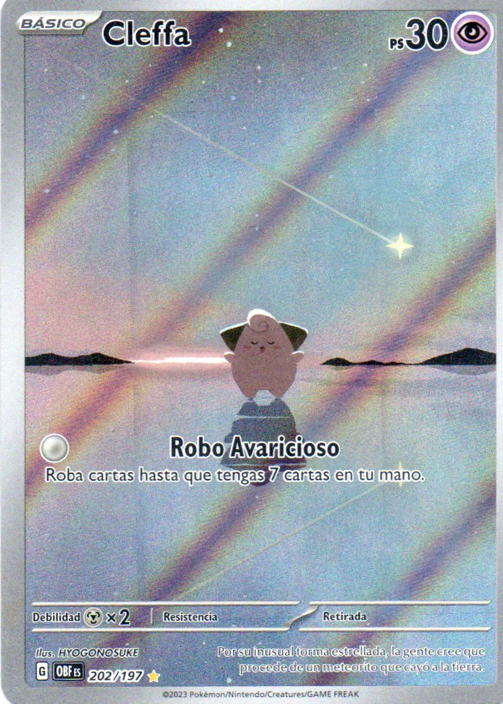 Cleffa 202 Illustration rare Español