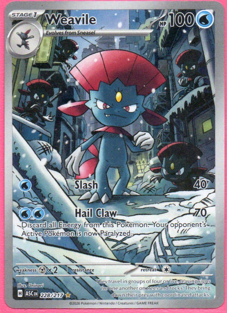 Weavile 228 Illustration rare Ingles