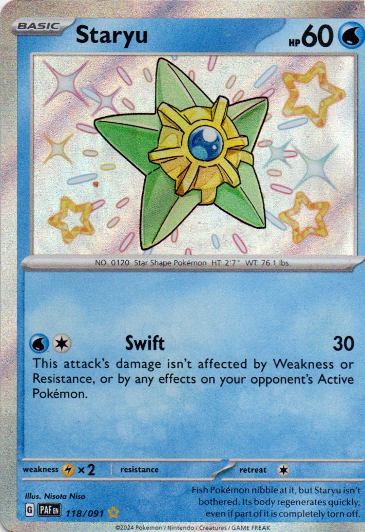 Staryu 118 Shiny rare Ingles