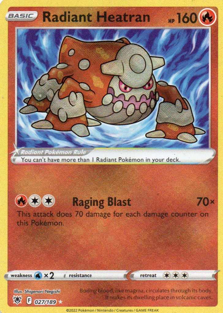 Radiant Heatran 27 Radiant rare Ingles