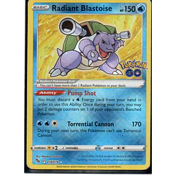 Radiant Blastoise 18 Radiant rare Ingles