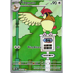 Pidgeotto 208 Illustration rare Ingles
