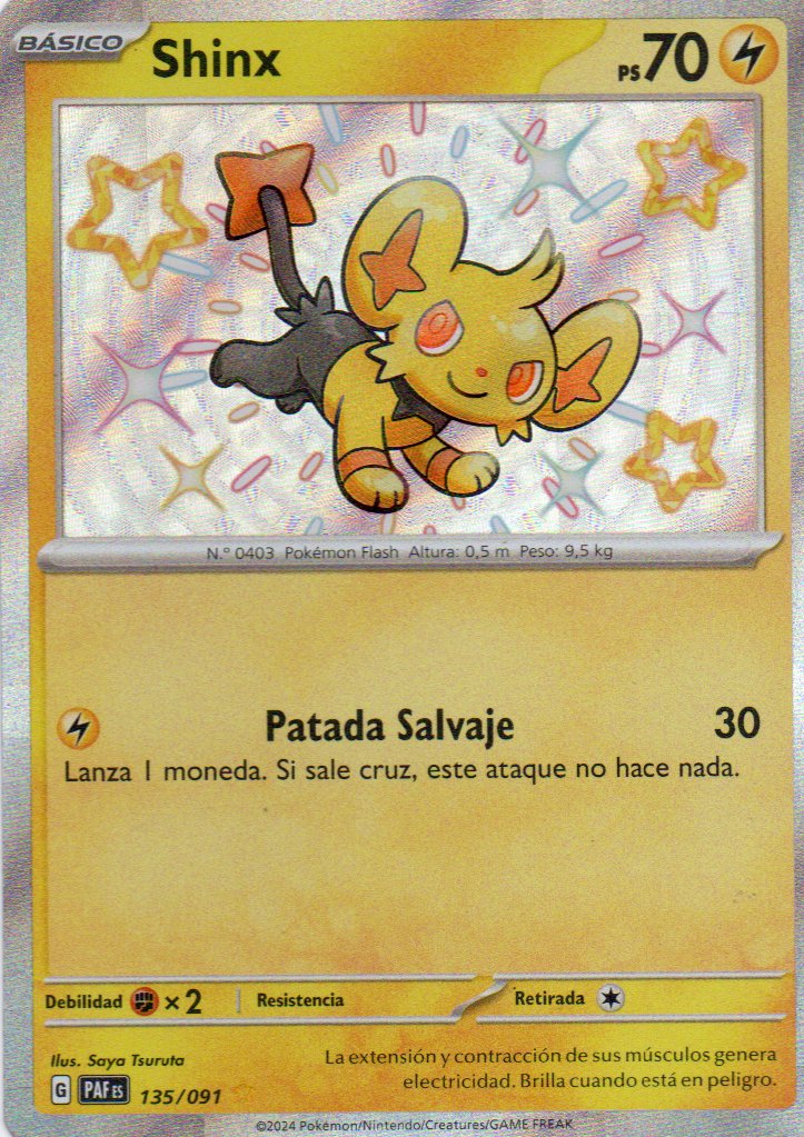 Shinx 135 Shiny rare Español