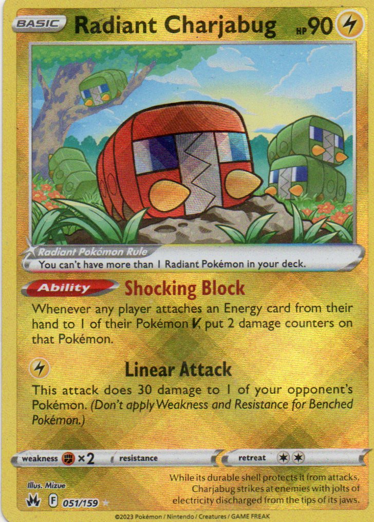 Radiant Charjabug 51 Radiant rare Ingles