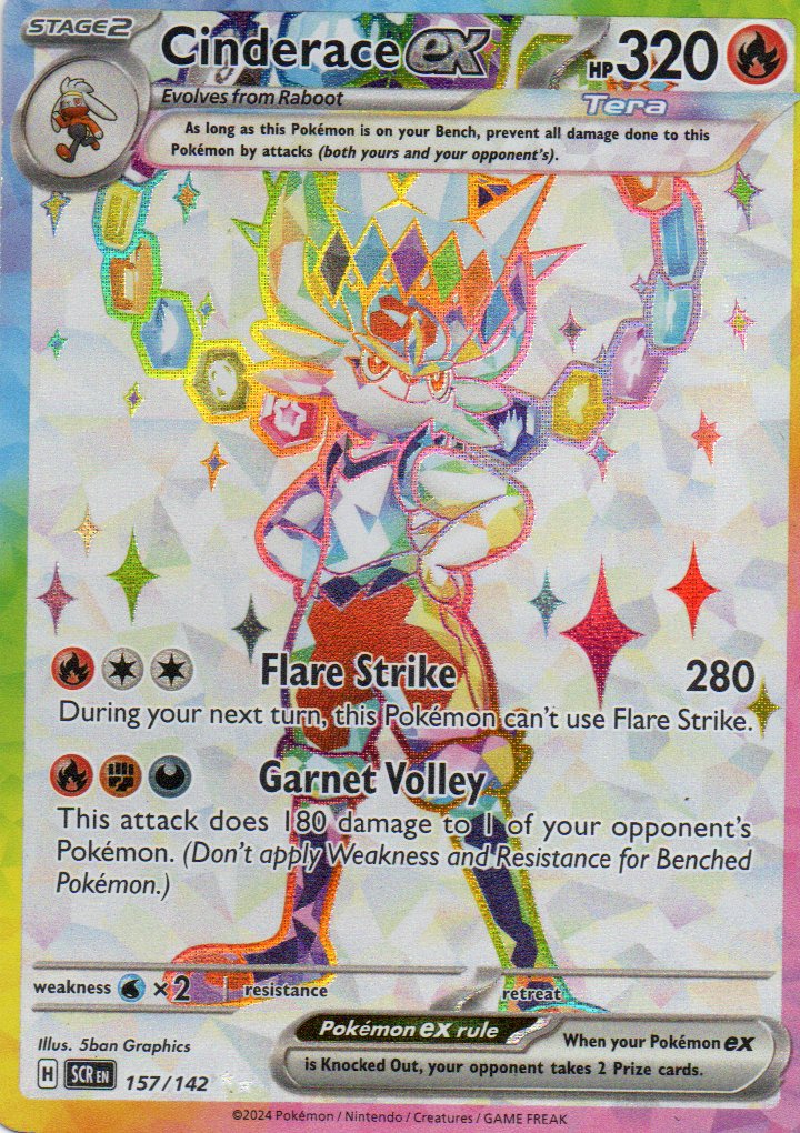 Cinderace ex 157 Ultra rare Ingles