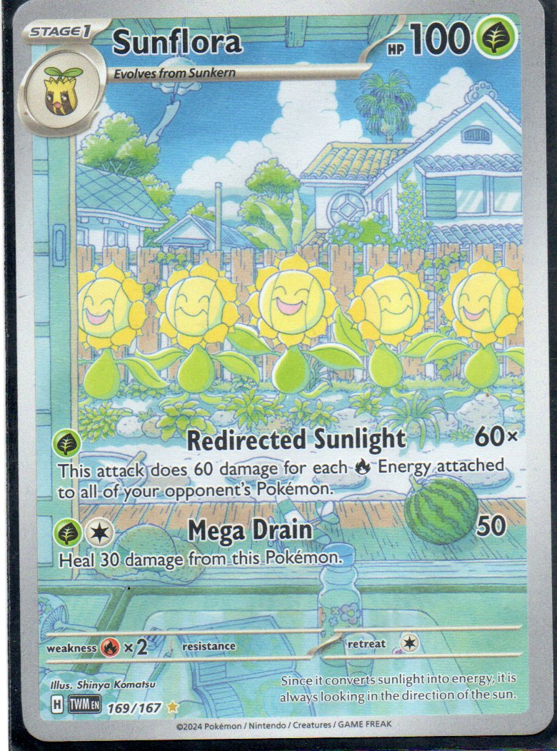 Sunflora 169 Illustration rare Ingles