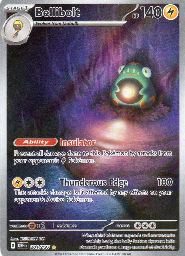 Bellibolt 201 Illustration rare Ingles