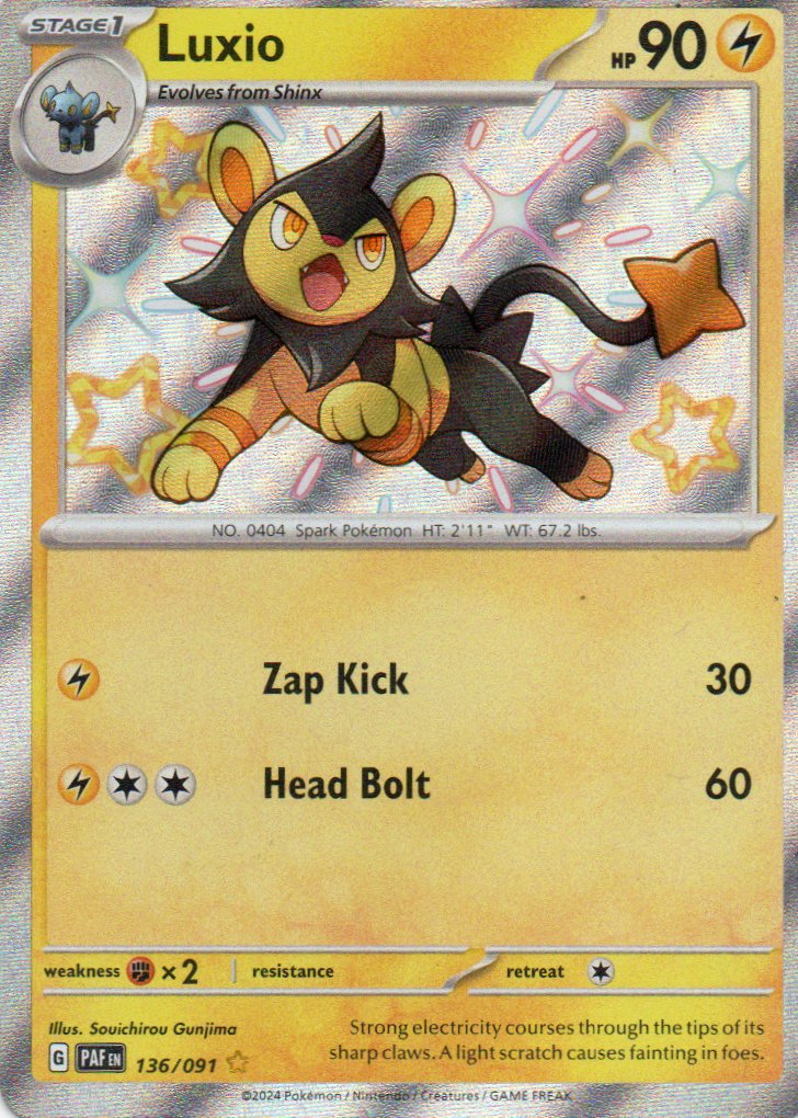 Luxio 136 Shiny rare Ingles