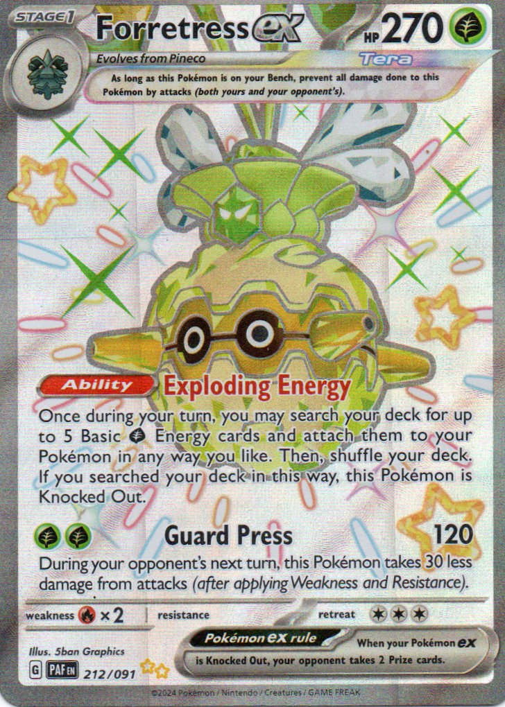 Forretress ex 212 Shiny Ultra rare Ingles