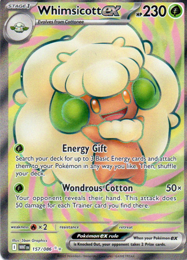Whimsicott ex 157 ultra rare Ingles