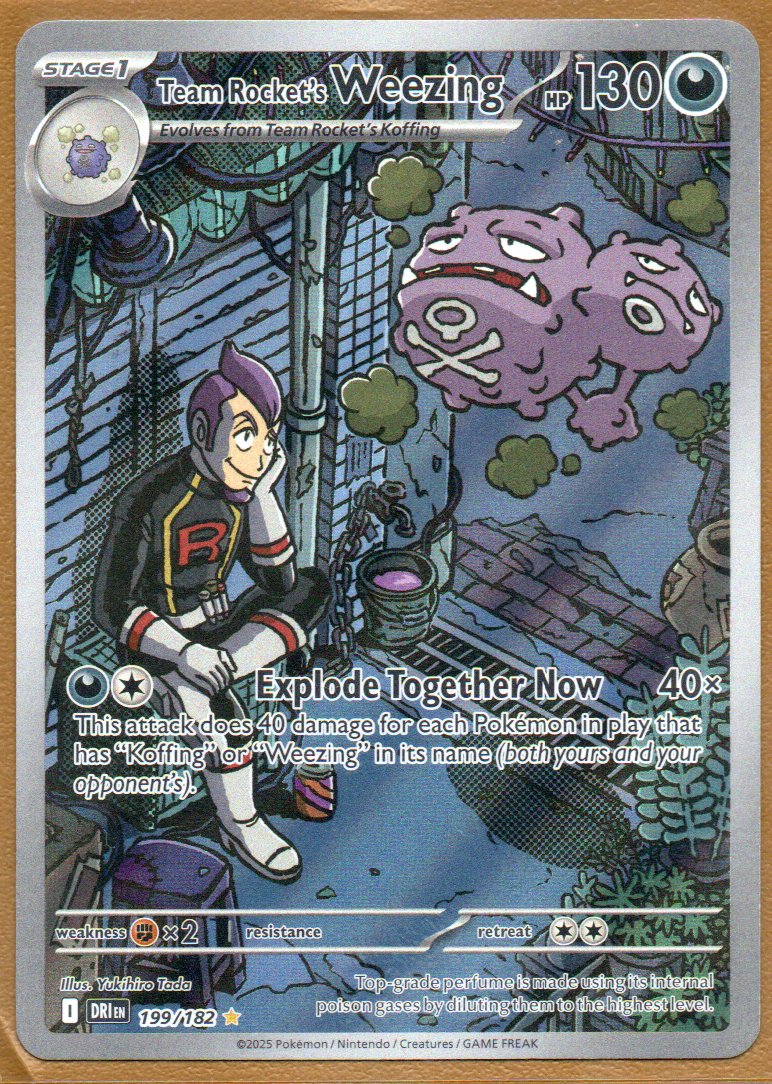 Team Rocket's Weezing 199 Illustration rare Ingles