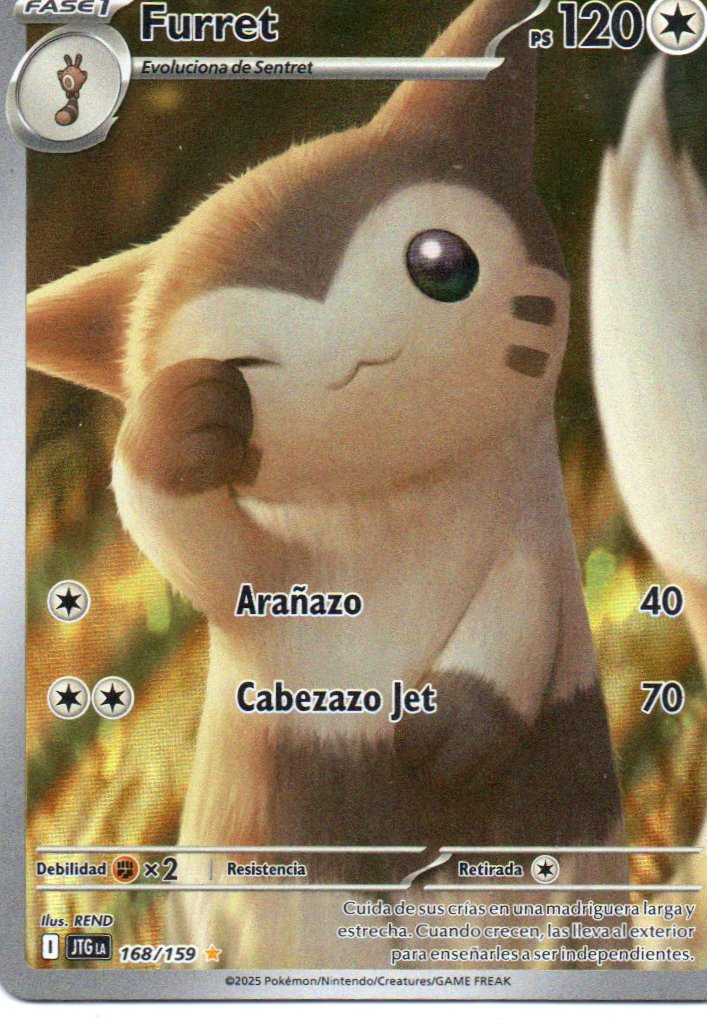 Furret 168 Illustration rare Español