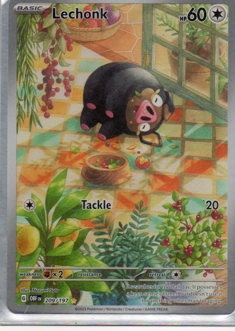 Lechonk 209 Illustration rare Ingles
