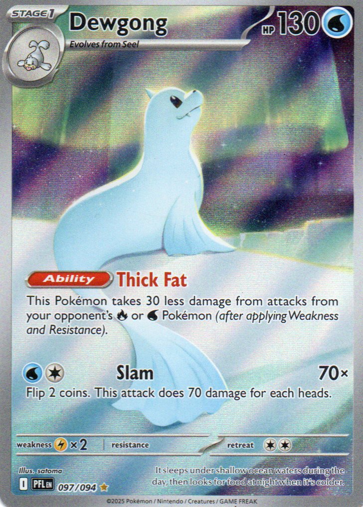 Dewgong 97 Illustration rare Ingles