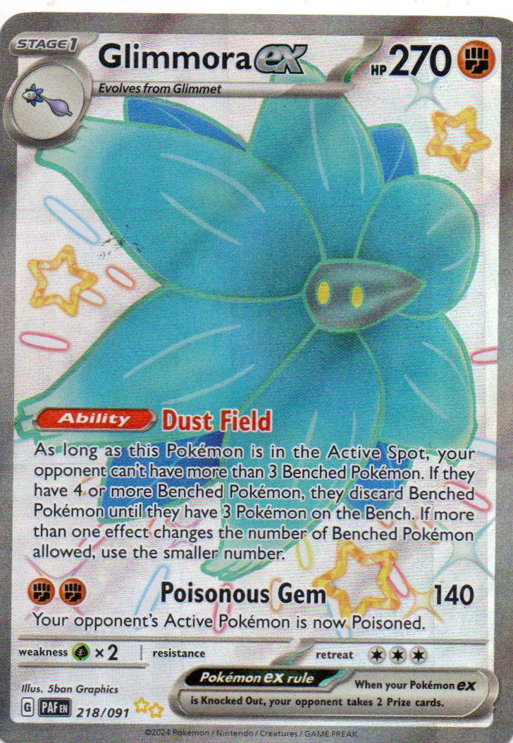 Glimmora ex 218 Shiny Ultra rare Ingles